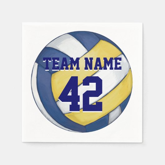 Volleyball Team Name und Nummer Serviette (Vorderseite)