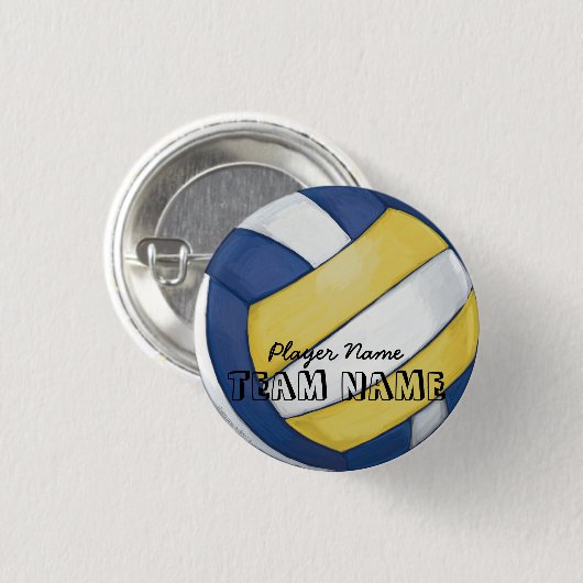 Volleyball-Team-Name und Zahl Button (Vorne & Hinten)