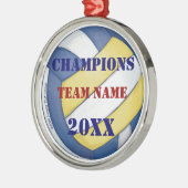 Volleyball-Team-Name und Zahl Ornament Aus Metall (Links)