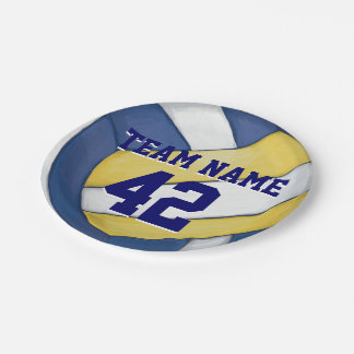 Volleyball-Team-Name und Zahl Pappteller