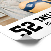 Volleyball Team Senior 2025 Sportfoto Collage Poster (Ecke)