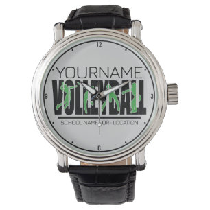 Volleyball Team Spieler ADD NAME School Top Athlet Armbanduhr