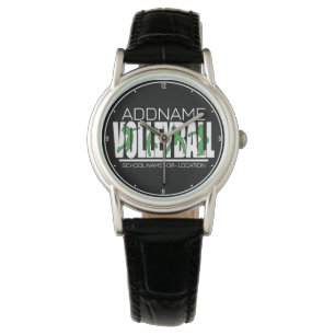 Volleyball Team Spieler ADD NAME School Top Athlet Armbanduhr