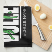 Volleyball Team Spieler ADD NAME School Top Athlet Geschirrtuch (Viertel Falte)