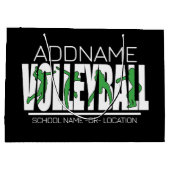 Volleyball Team Spieler ADD NAME School Top Athlet Große Geschenktüte (Rückseite)