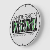 Volleyball Team Spieler ADD NAME School Top Athlet Große Wanduhr (Winkel)