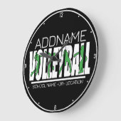 Volleyball Team Spieler ADD NAME School Top Athlet Große Wanduhr (Winkel)