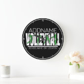 Volleyball Team Spieler ADD NAME School Top Athlet Große Wanduhr (Zuhause)