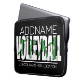 Volleyball Team Spieler ADD NAME School Top Athlet Laptopschutzhülle (Vorderseite Links)
