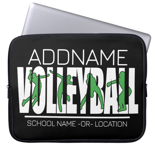 Volleyball Team Spieler ADD NAME School Top Athlet Laptopschutzhülle (Vorderseite)