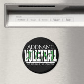 Volleyball Team Spieler ADD NAME School Top Athlet Magnet (In Situ (Geschirrspüler))