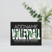 Volleyball Team Spieler ADD NAME School Top Athlet Postkarte (Stehend Vorderseite)