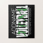 Volleyball Team Spieler ADD NAME School Top Athlet Puzzle (Vertikal)