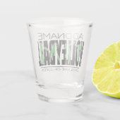 Volleyball Team Spieler ADD NAME School Top Athlet Schnapsglas (Rückseite)