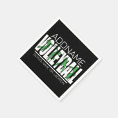 Volleyball Team Spieler ADD NAME School Top Athlet Serviette (Ecke)