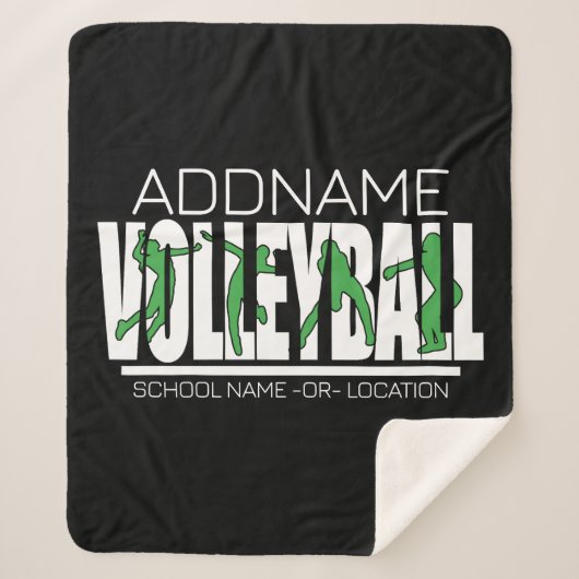 Volleyball Team Spieler ADD NAME School Top Athlet Sherpadecke (Vorderseite)