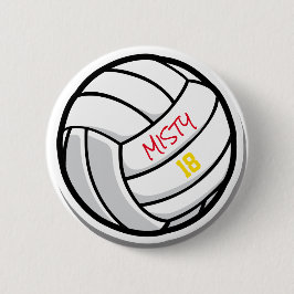 Volleyball Team Spirit Spielernummer Button