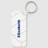 Volleyball-Team Sportgeschenke blau Gold Schlüsselanhänger (Rückseite)