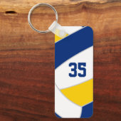 Volleyball-Team Sportgeschenke blau Gold Schlüsselanhänger (Vorderseite)