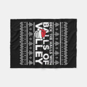 Volleyball Team Ugly Sweater Christmas Lights Sant Fleecedecke (Vorderseite (Horizontal))