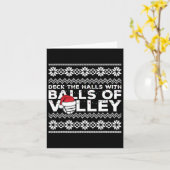 Volleyball Team Ugly Sweater Christmas Lights Sant Karte (Gelbe Blume)