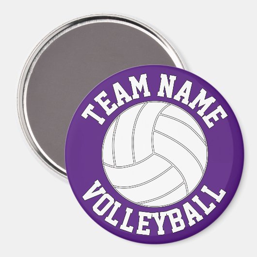 Volleyball Teamname und Farbe Anpassbare Sportarte Magnet (Vorderseite/Rückseite)