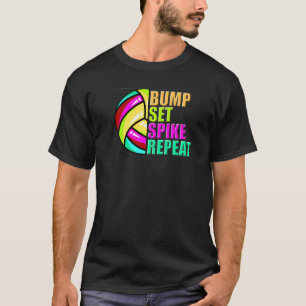 Volleyball Teen Girl Bump Set Spike Wiederholung T-Shirt