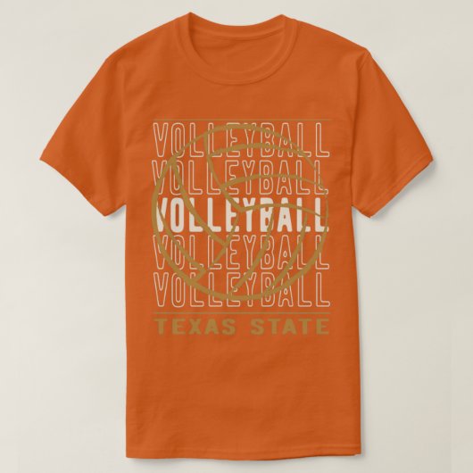 Volleyball Texas State T-Shirt (Design vorne)
