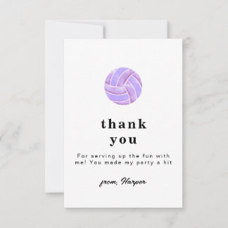 Volleyball Thank You Card Dankeskarte