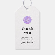 Volleyball Thank You Tag