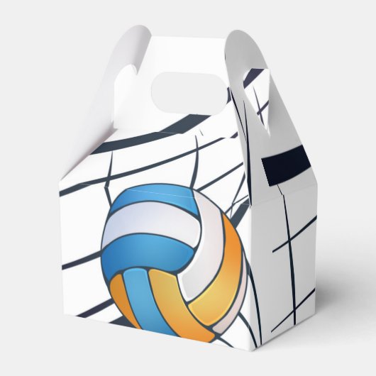 Volleyball Thema Geburtstagsparty Geschenkschachtel (Vorderseite)