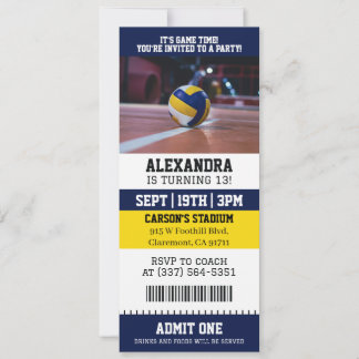 Volleyball-Ticket Geburtstag Einladung