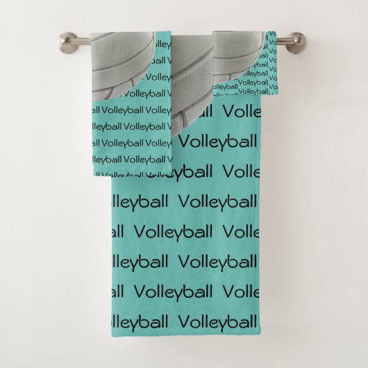 Volleyball Tile Text Design Handtuch Set (Insitu)
