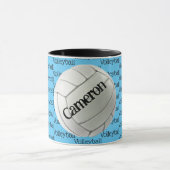 Volleyball Tiled Text Design Coffee Tasse (Zentrum)