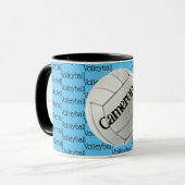 Volleyball Tiled Text Design Coffee Tasse (Vorderseite Links)