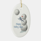 Volleyball trägt Weihnachtsgeschenk-Verzierung zur Keramikornament (Rechts)
