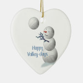 Volleyball trägt Weihnachtsgeschenk-Verzierung zur Keramikornament (Rechts)
