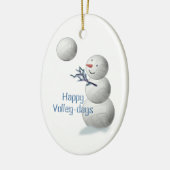 Volleyball trägt Weihnachtsgeschenk-Verzierung zur Keramikornament (Links)