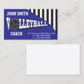 Volleyball-Trainer - blau Visitenkarte (Vorne/Hinten)