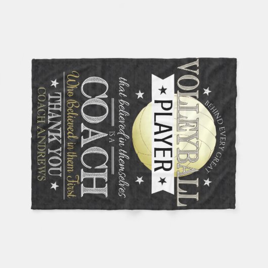Volleyball-Trainer Danke, dass du Blankt geschenkt Fleecedecke (Vorderseite (Horizontal))