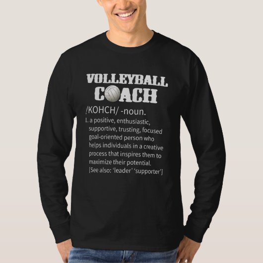 Volleyball-Trainer Definition Coole Trainer T-Shirt (Vorderseite)