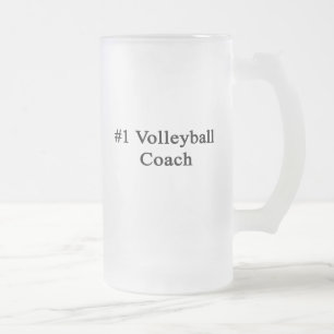 Volleyball-Trainer der Nr.-1 Mattglas Bierglas