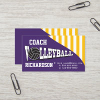Volleyball-Trainer - Dunkelviolett und Gelb