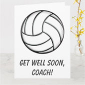 Volleyball-Trainer erholen sich bald Karte (Gelbe Blume)