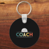 Volleyball-Trainer Gefallen Funny Retro Vintag Bal Schlüsselanhänger (Vorderseite)