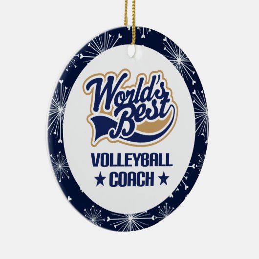 Volleyball-Trainer-Geschenk-Verzierung Keramikornament (Rechts)