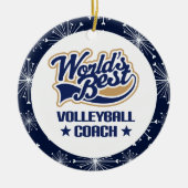 Volleyball-Trainer-Geschenk-Verzierung Keramikornament (Vorne)
