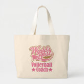Volleyball-Trainer-Geschenk (Welten am besten) Jumbo Stoffbeutel (Vorne)