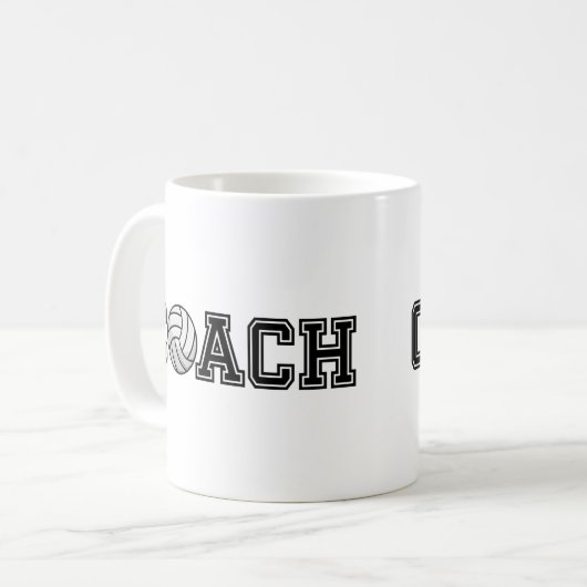 Volleyball-Trainer-Gewohnheits-Schale Kaffeetasse (Vorderseite Links)