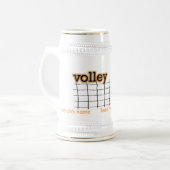 Volleyball-Trainer-/Jahreszeit-Geschenk-Tasse Bierglas (Vorderseite Links)